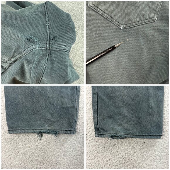 Levis 501 Jeans Men 32x30 Pant Grey Blue Straight Fit Button Fly Denim Vintage 1 - Picture 10 of 12